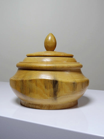 Vintage Servieraccessoire Holzbox Holz hellbraun schwarz beige