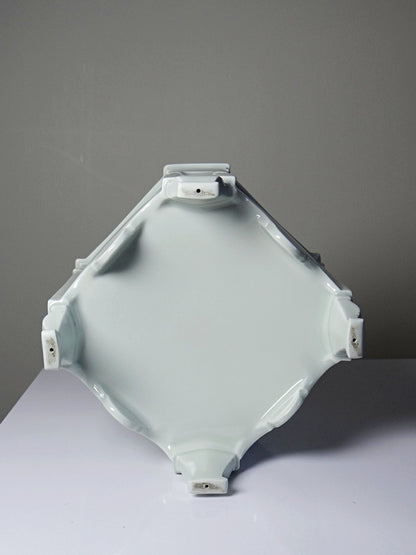 Vintage Übertopf von Limoges Gründekoration für Limoges celadon quadratisch mit Füßen
