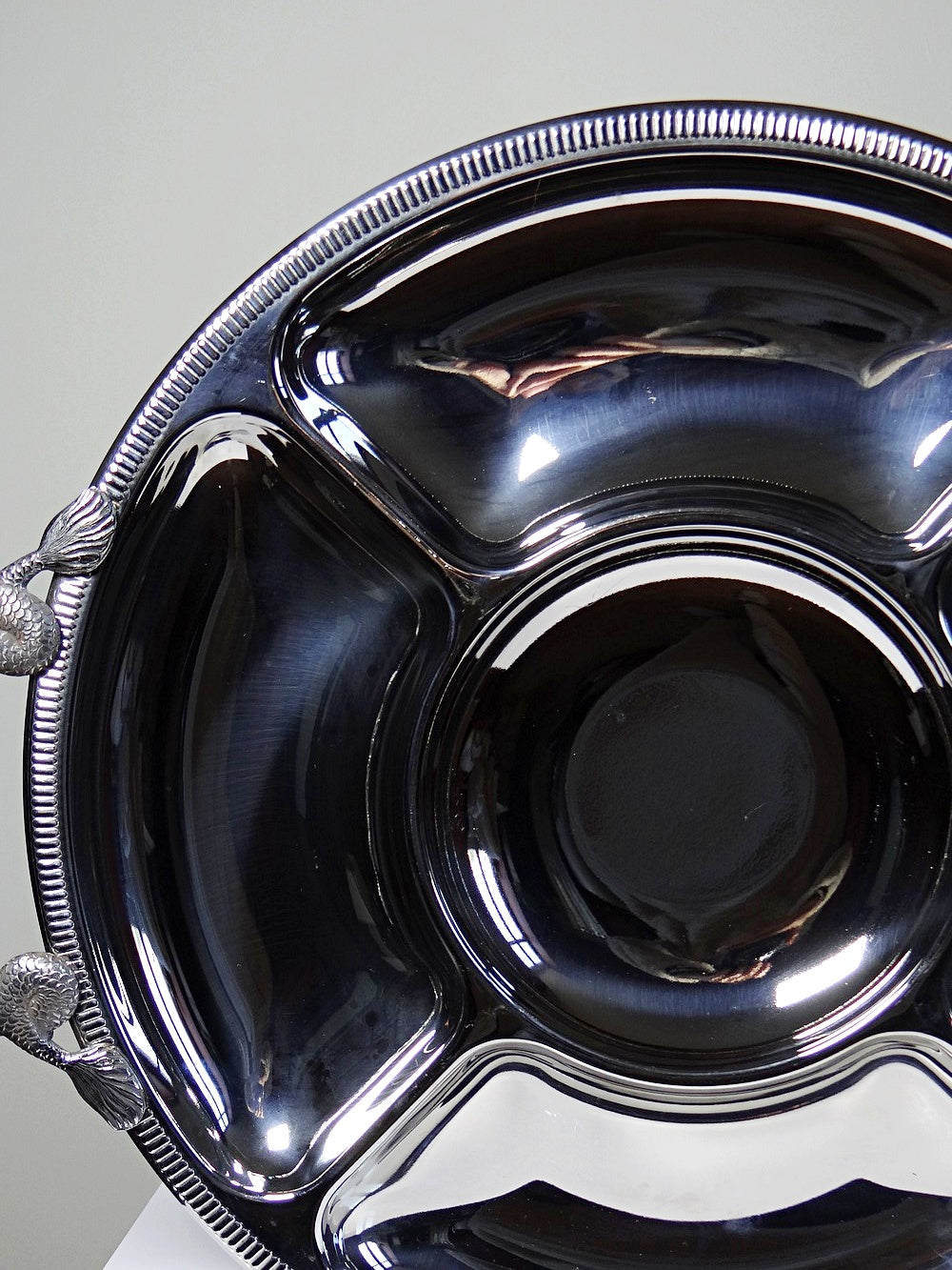 Vintage Servieraccessoire von Jean Couzon für Jean Couzon in Edelstahl, 5 Fächer