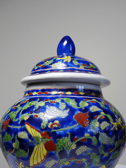 Vintage Set von 2 Ingwertopf von Kangxi Nian Zhi für China blau