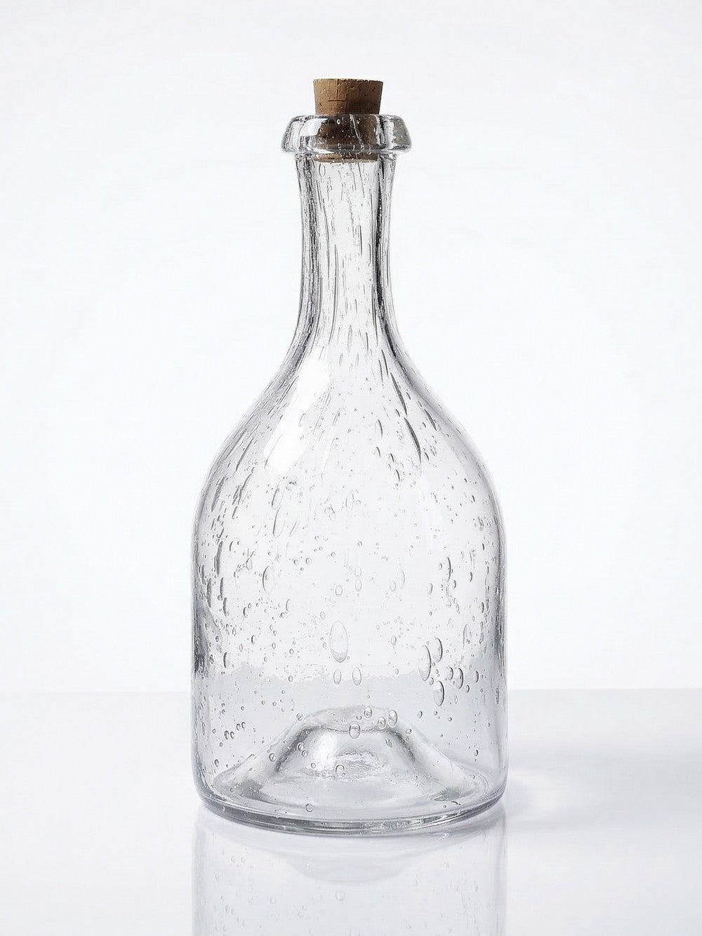 Vintage Flasche Servieraccessoire durchsichtig, Glas, Kork