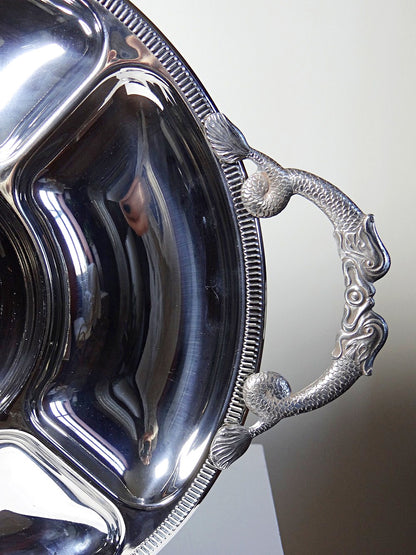 Vintage Servieraccessoire von Jean Couzon für Jean Couzon in Edelstahl, 5 Fächer