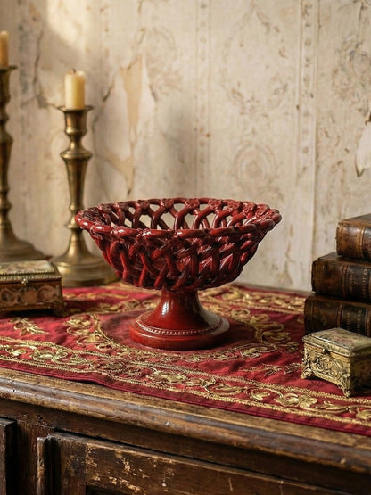 Vintage Schale von Pichon für Pichon rot