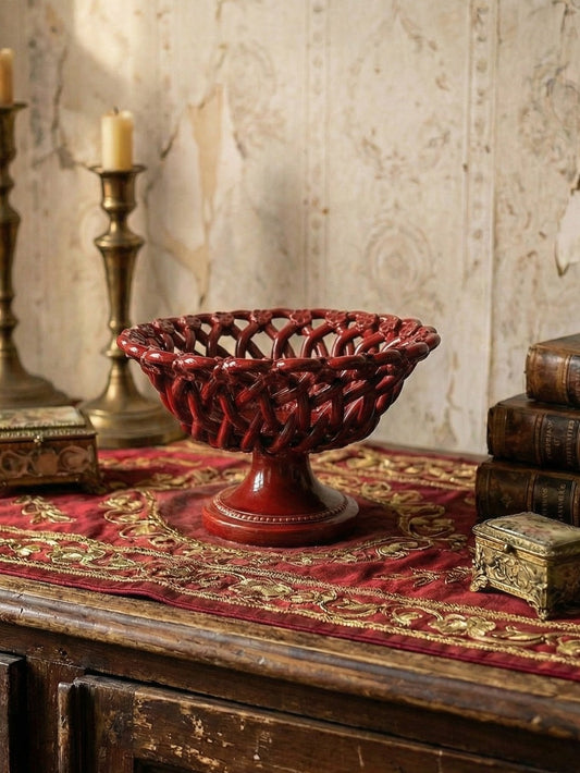 Vintage Schale von Pichon für Pichon rot