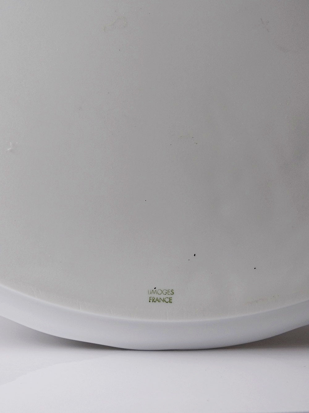 Vintage Tortenplatte Limoges France Porzellan weiß 31 cm