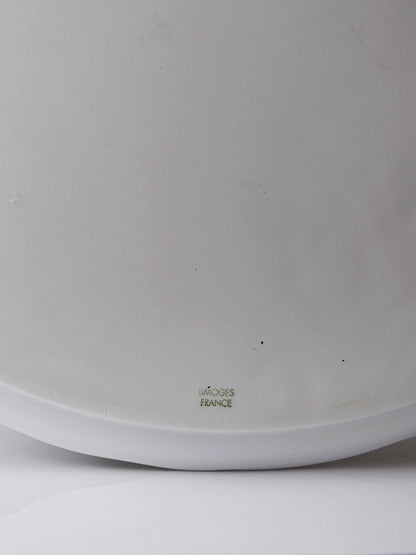 Vintage Tortenplatte Limoges France Porzellan weiß 31 cm