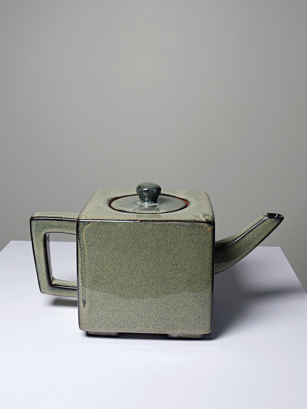Vintage Teeservice von CFOC für China Foreign Trade Corporation grün blau Terrakotta