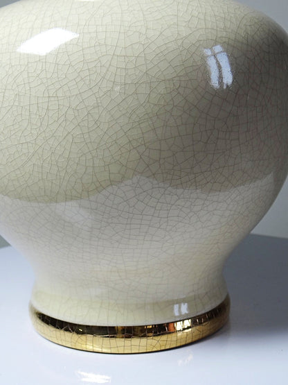 Vintage Lampe Panama Champagne Dynastie von Le Dauphin beige
