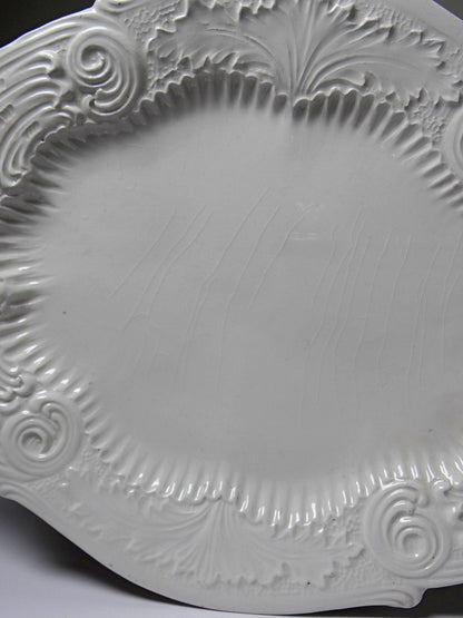 Vintage Servierplatte von Bassano für Bassano mit geflochtenen Griffen