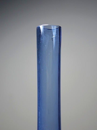 Vintage Vase Sommerso von Flavio Poli für Murano blau und amberfarbenes Glas