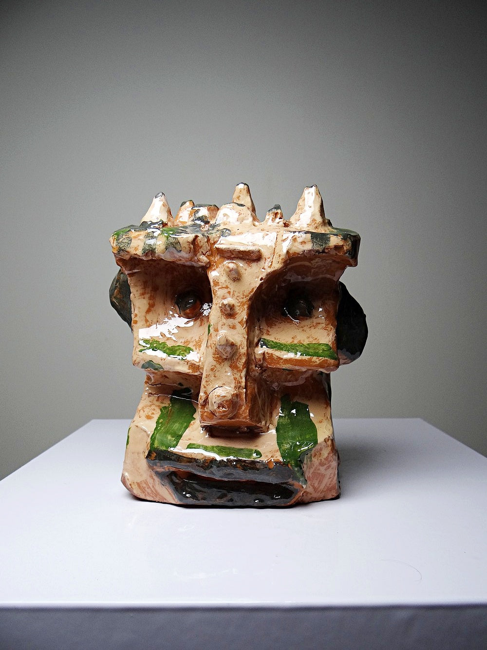 Vintage Skulptur anthropomorph "Patrick" für OrangeKunst glazed terracotta