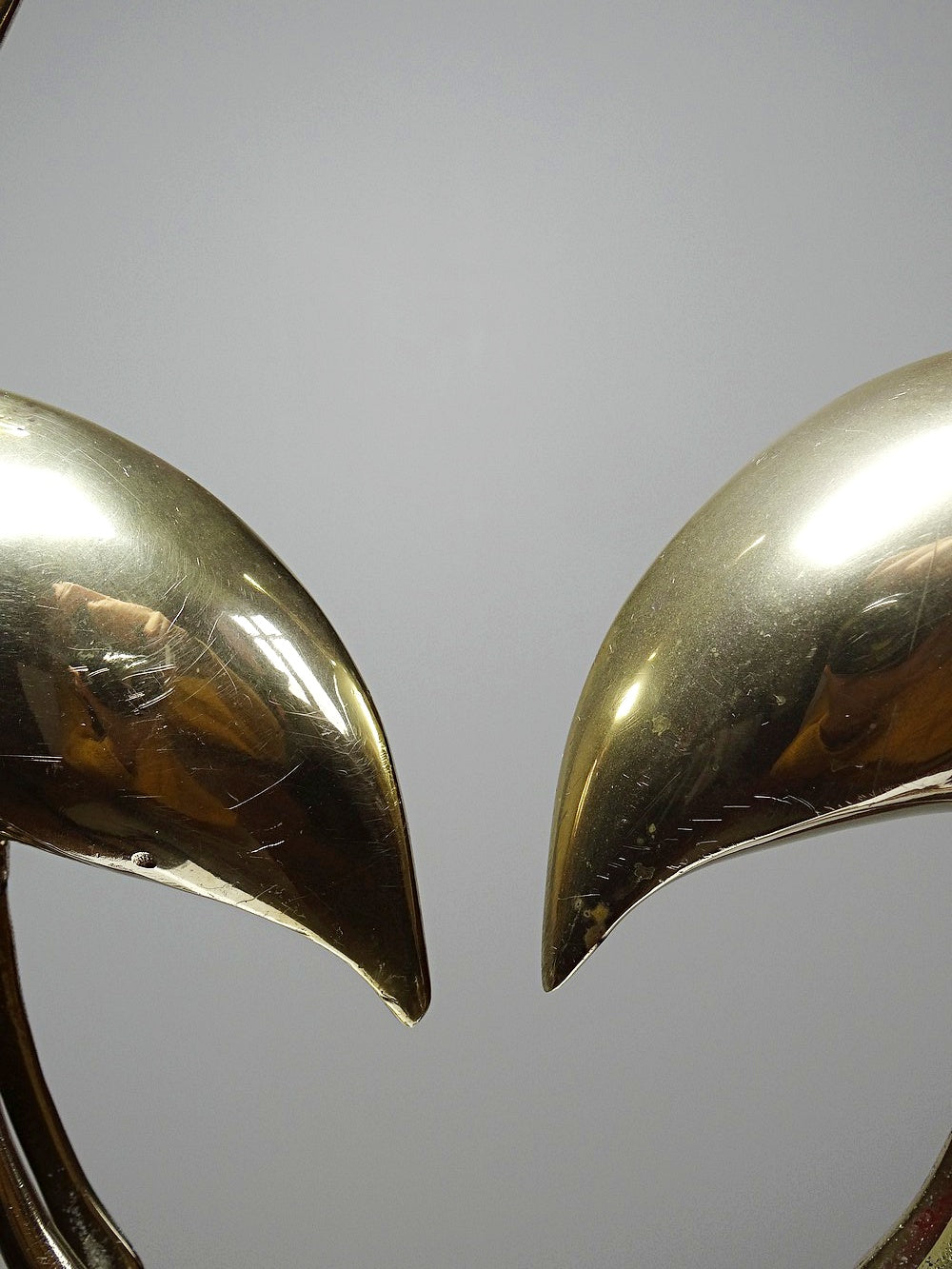 Vintage Set von 2 Kranich Figur aus Messing, dekorativ