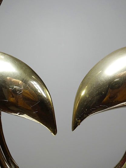 Vintage Set von 2 Kranich Figur aus Messing, dekorativ