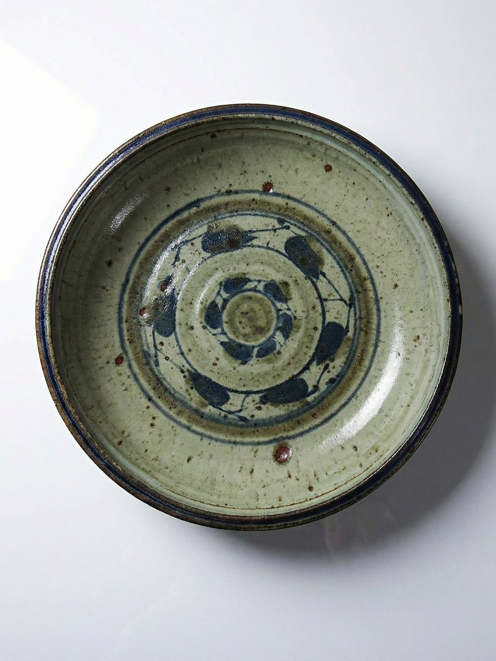 Vintage Schale mit Pyritglasur grau-grün blau Vintagegrau-grün blau pyrit Grès Pyritglasur