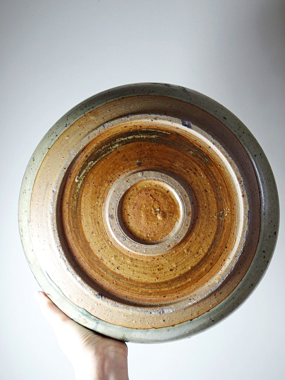 Vintage Schale mit Pyritglasur grau-grün blau Vintagegrau-grün blau pyrit Grès Pyritglasur