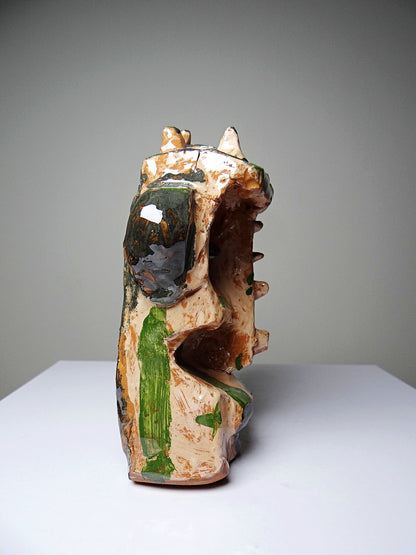 Vintage Skulptur anthropomorph "Patrick" für OrangeKunst glazed terracotta