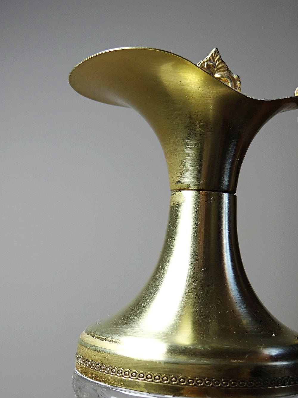 Vintage Karaffe von Ferri-80 für Italien Glas und Messing