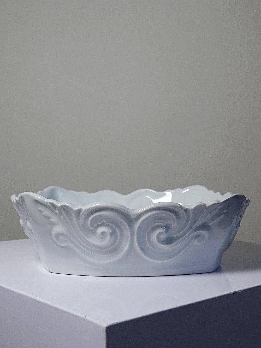 Vintage Schüssel von Limoges für Porzellan celadongrün