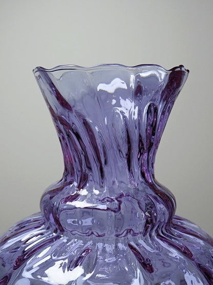 Vintage Vase Alexandrite Empoli blau bis rosa texturiert