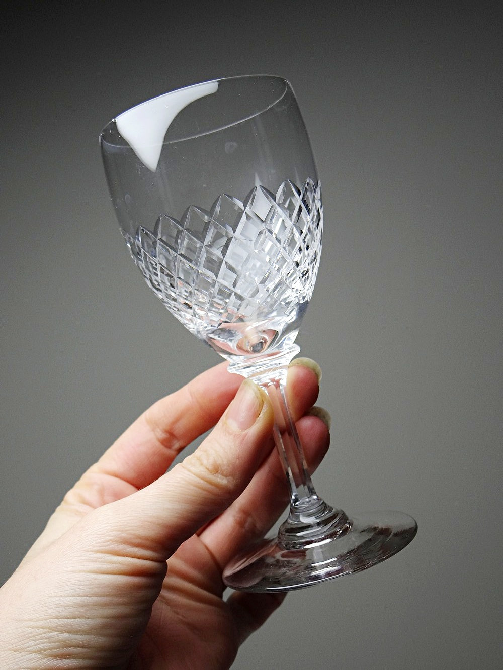 Vintage Glas Saint-Louis Stil Trio aus Kristall port oder Aperitif 1950-1970 Durchsichtig
