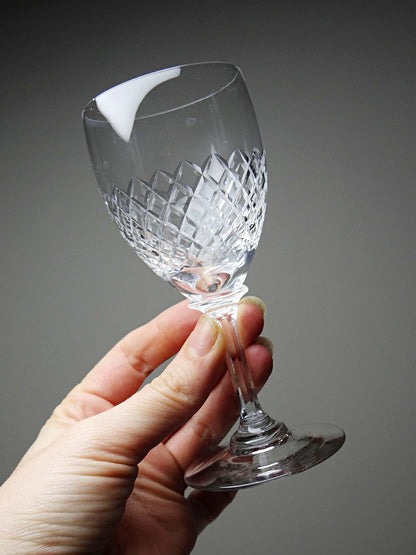 Vintage Glas Saint-Louis Stil Trio aus Kristall port oder Aperitif 1950-1970 Durchsichtig