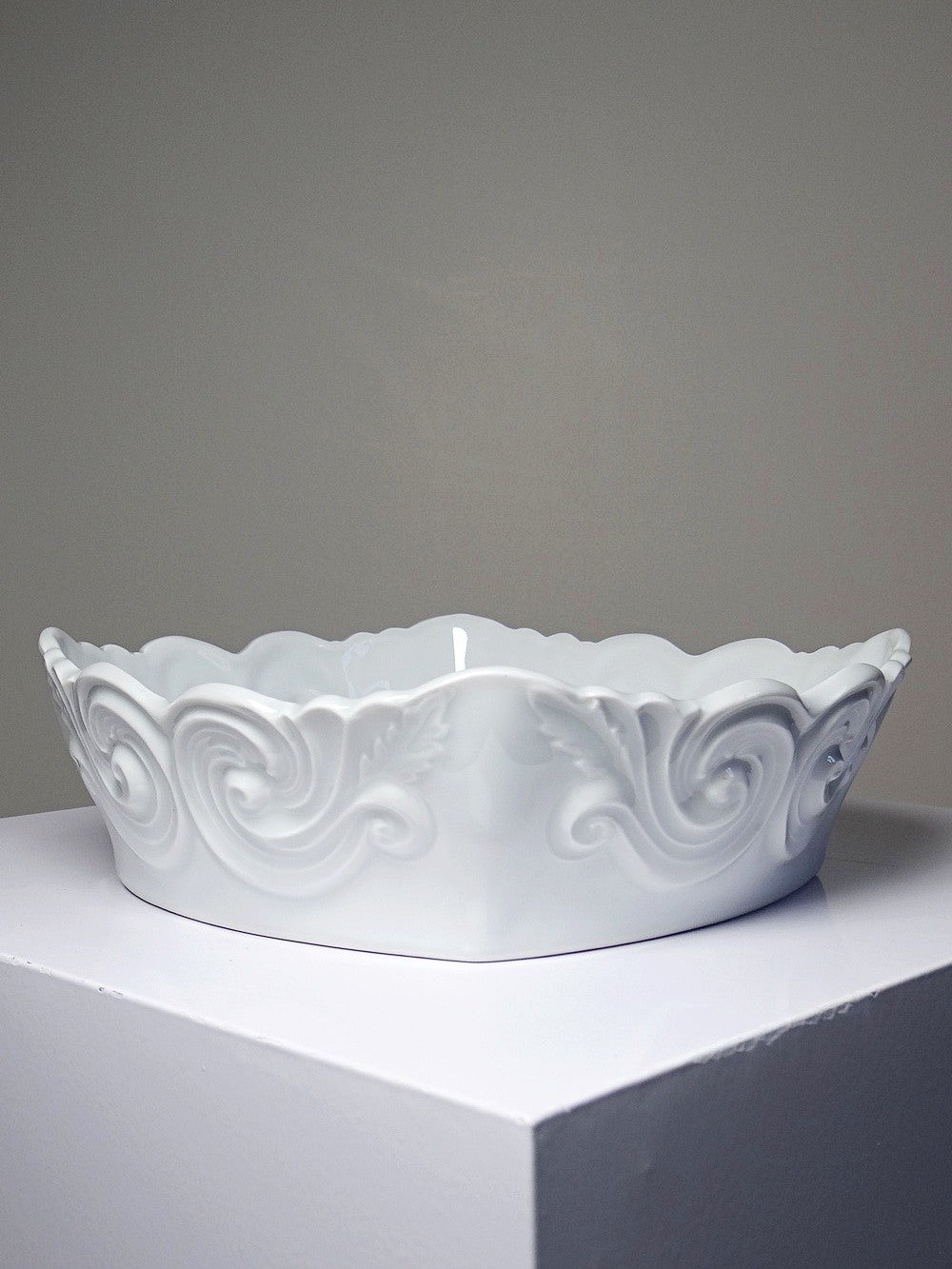 Vintage Schüssel von Limoges für Porzellan celadongrün