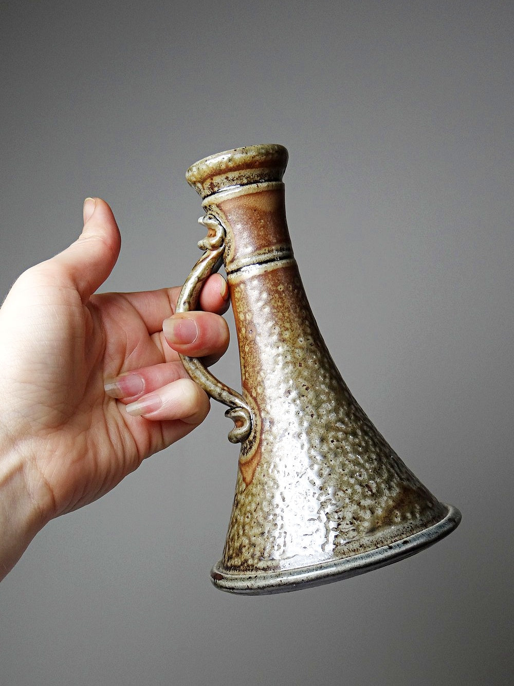 Vintage Keramikvase Le Don Braun