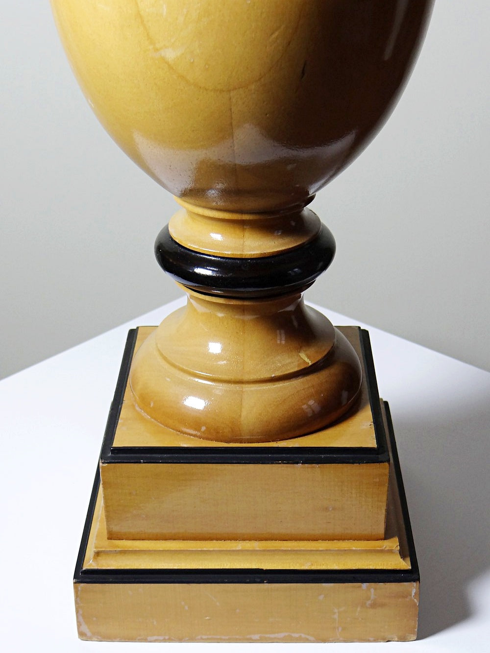 Vintage Lampe Verdennes von Le Dauphin helles Holz schwarz