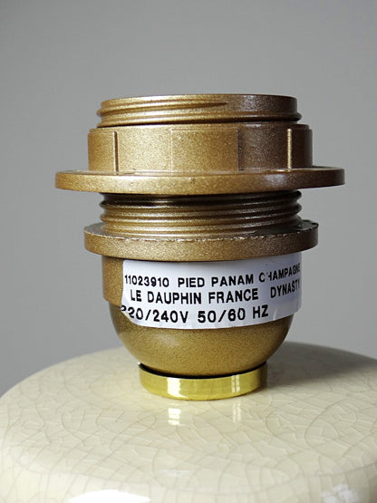Vintage Lampe Panama Champagne Dynastie von Le Dauphin beige