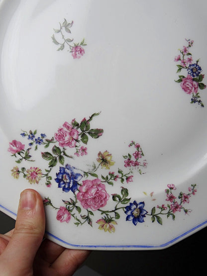 Vintage Teller Set von 4 von Bernardaud für Bernardaud Limoges floral