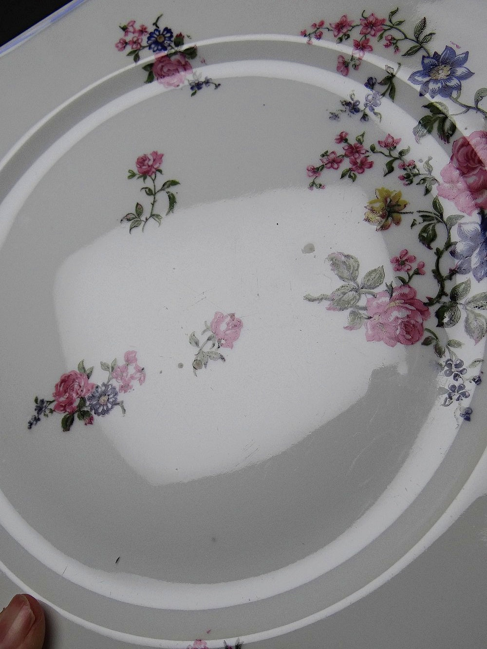 Set von 4 Vintage Teller von Bernardaud für B und C° florales Dekor