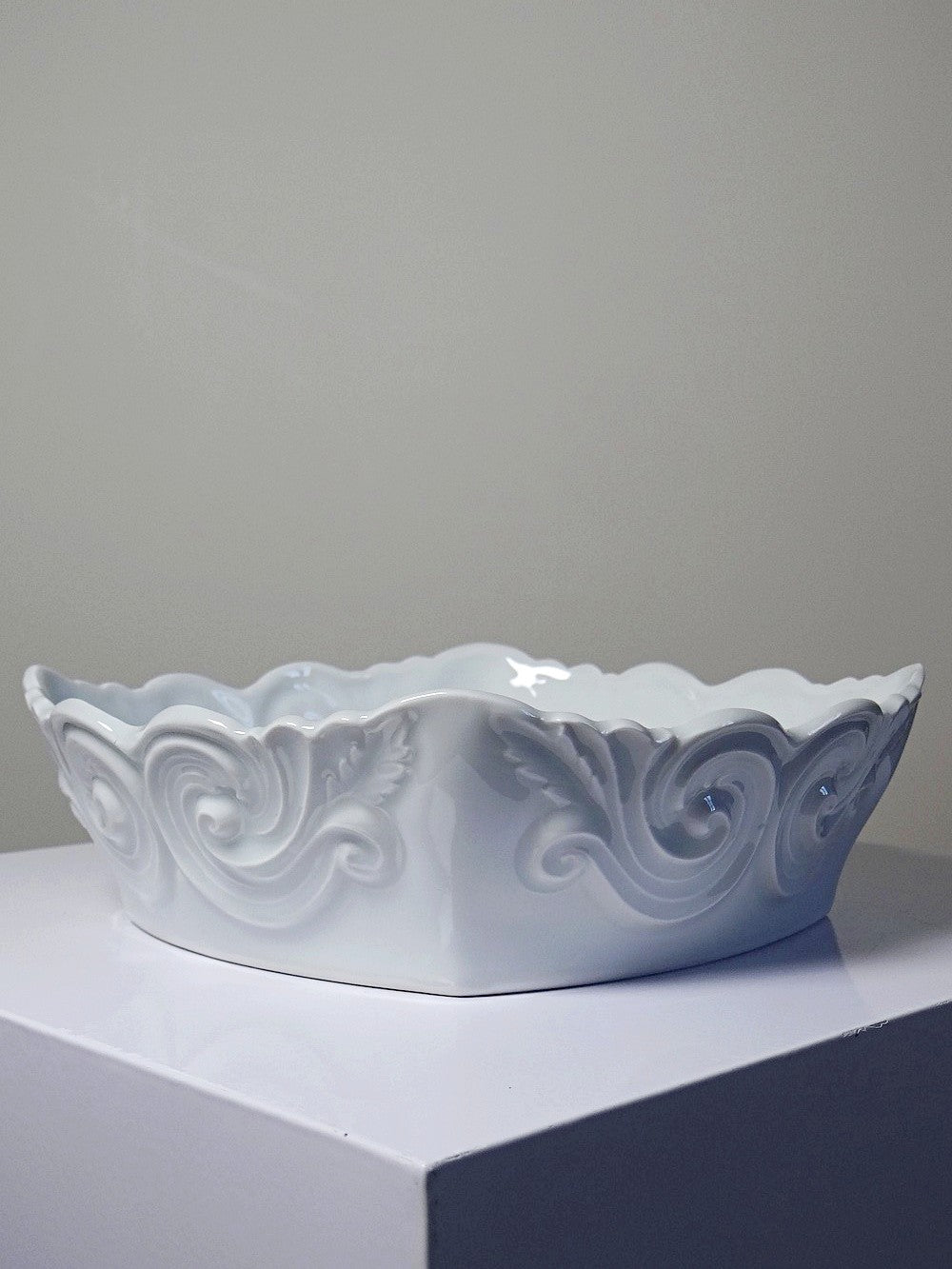 Vintage Schüssel von Limoges für Porzellan celadongrün