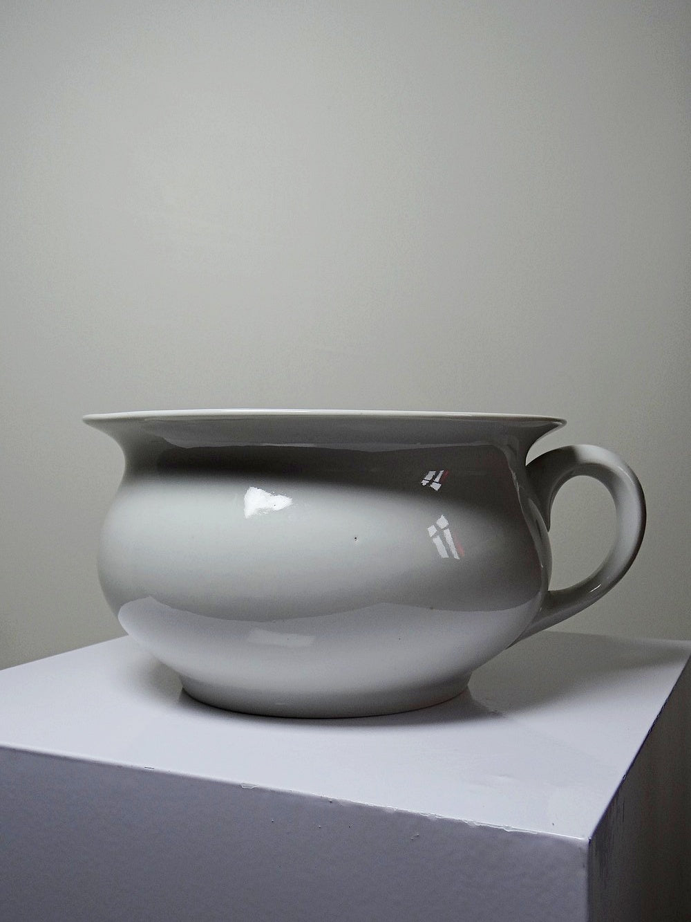 Vintage Nachttopf "Limoges France" aus weißem Limoges-Porzellan