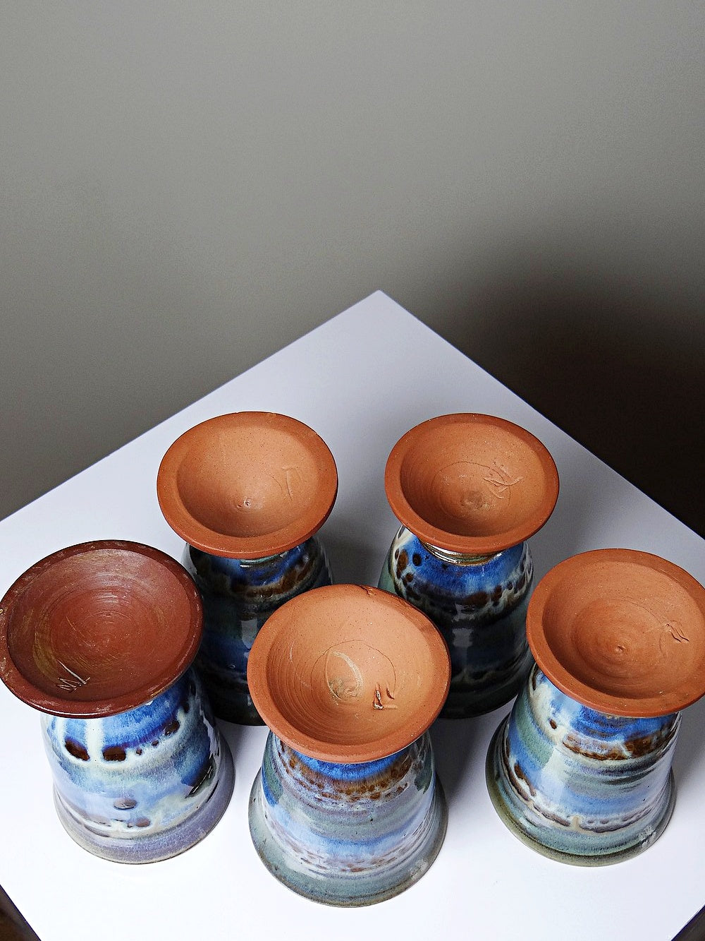 Vintage Mazagran Set von 5, glasiert, Frankreich