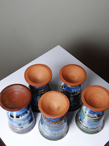 Vintage Mazagran Set von 5, glasiert, Frankreich