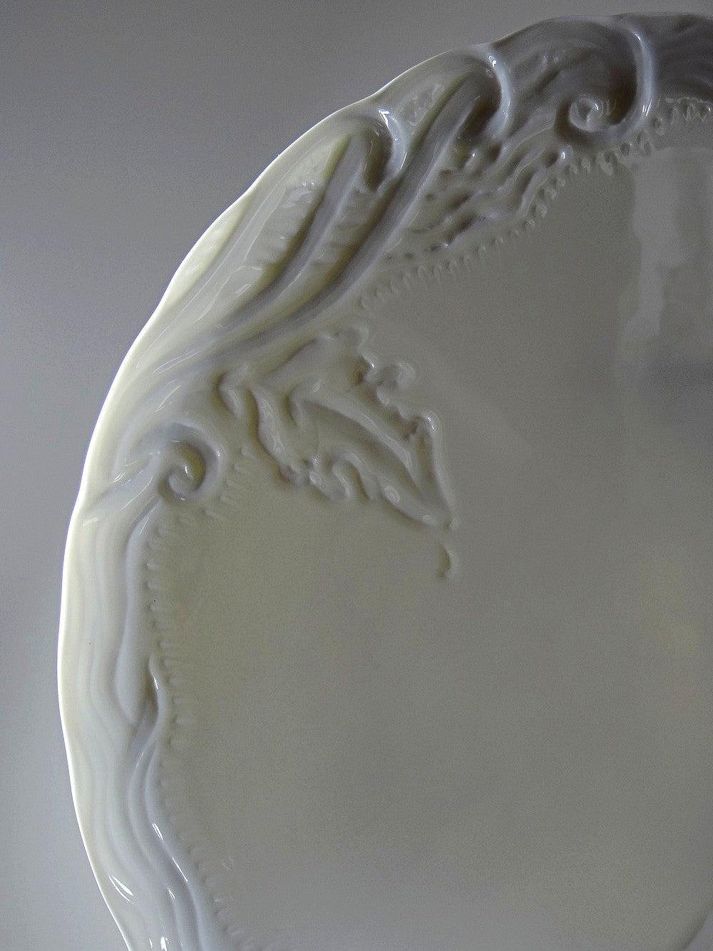 Vintage Tortenplatte Limoges France Porzellan weiß 31 cm