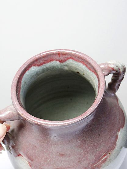 Vintage Vase von Milly Finn für Studio Pottery UK grau