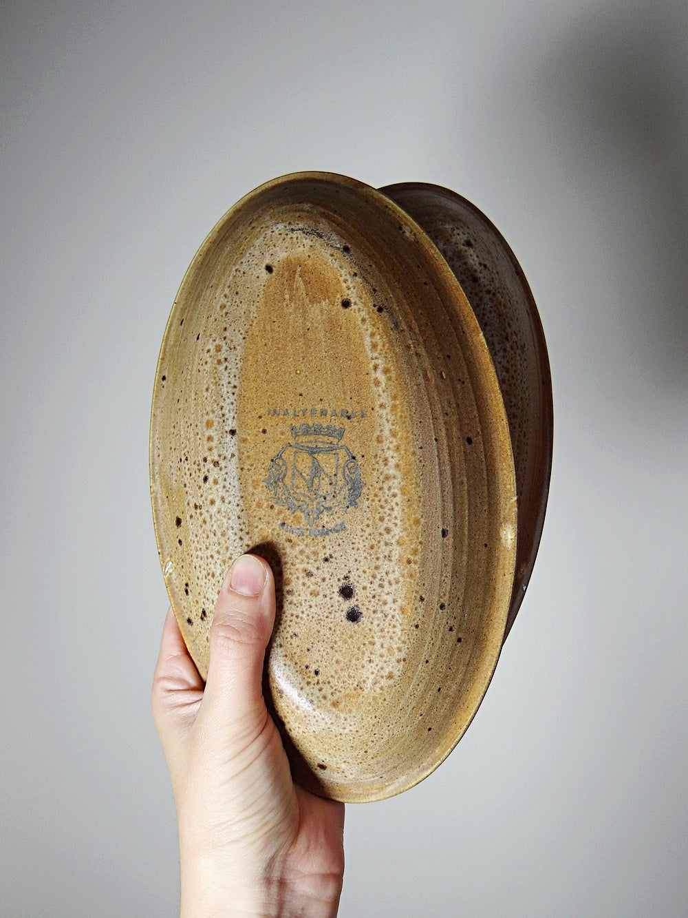 Vintage Schale von Salins für Salins Inaltérable oval braun