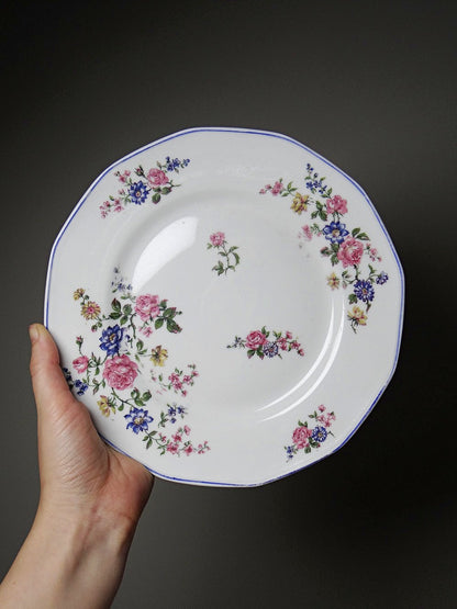 Vintage Dessertteller von Bernardaud für B&C° florales Dekor Set von 7