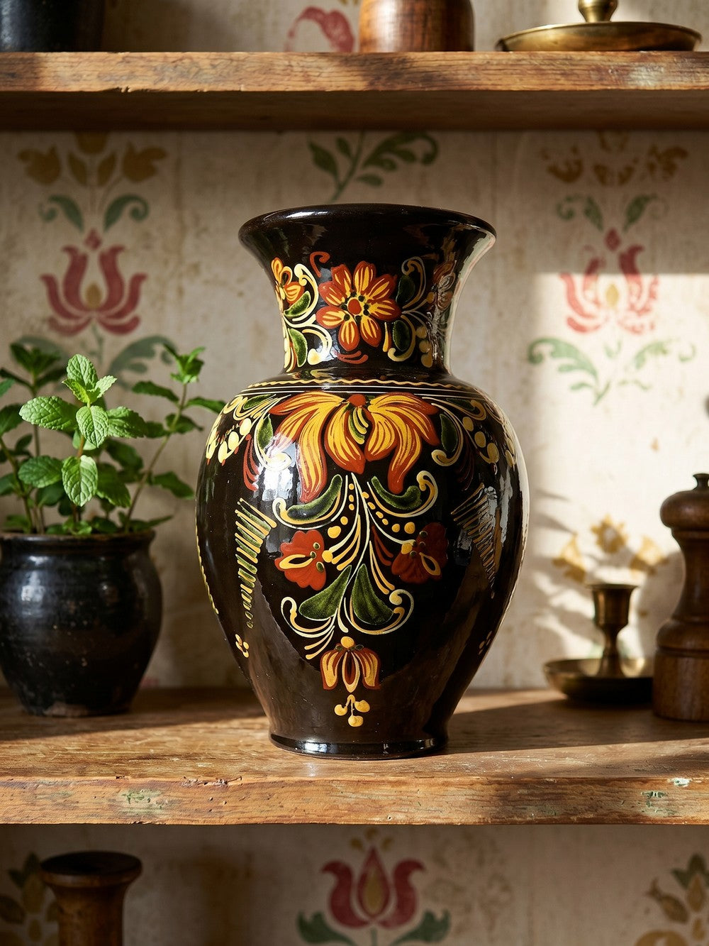 Vintage Vase MHV Hungarn handglasiert
