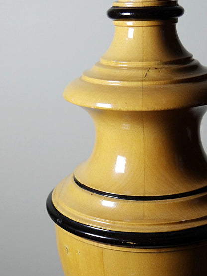 Vintage Lampe Verdennes von Le Dauphin helles Holz schwarz