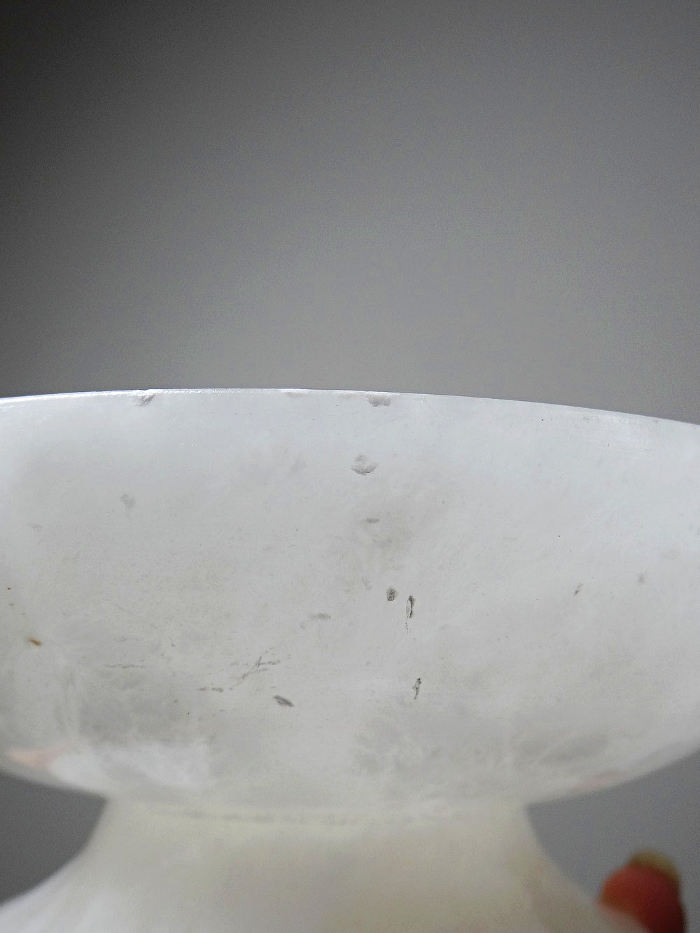 Vintage Schale oder Vide-Poche aus weißem Alabaster, Italien 1960er-1970er