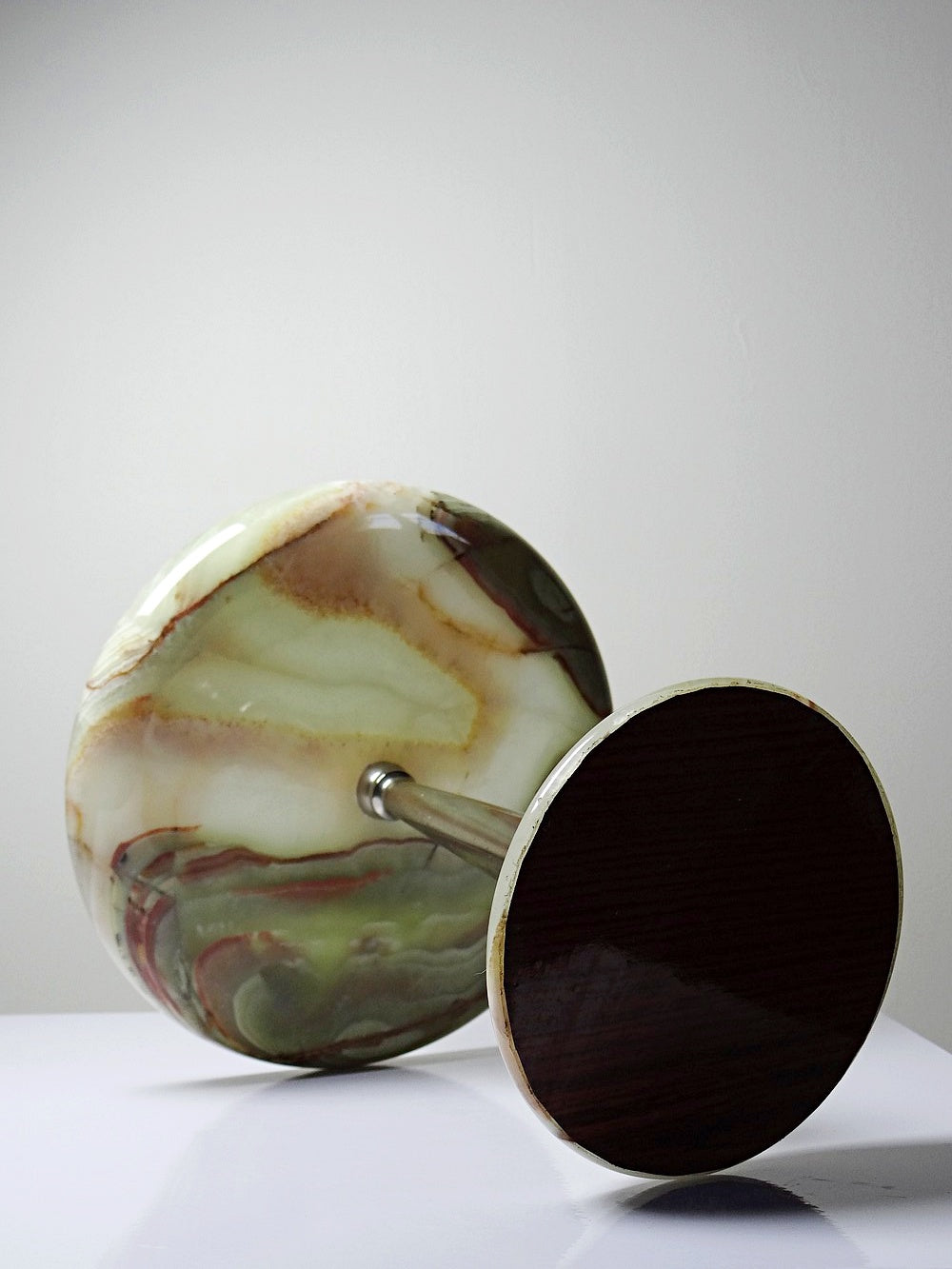 Vintage Präsentierständer aus grünem Onyx, Italien, selten