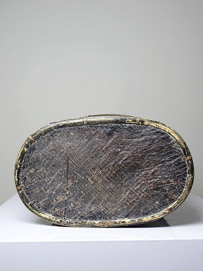 Vintage Dose Tampung Indonesien Lombok Anfang 20. Jh. Schwarz Servieraccessoire