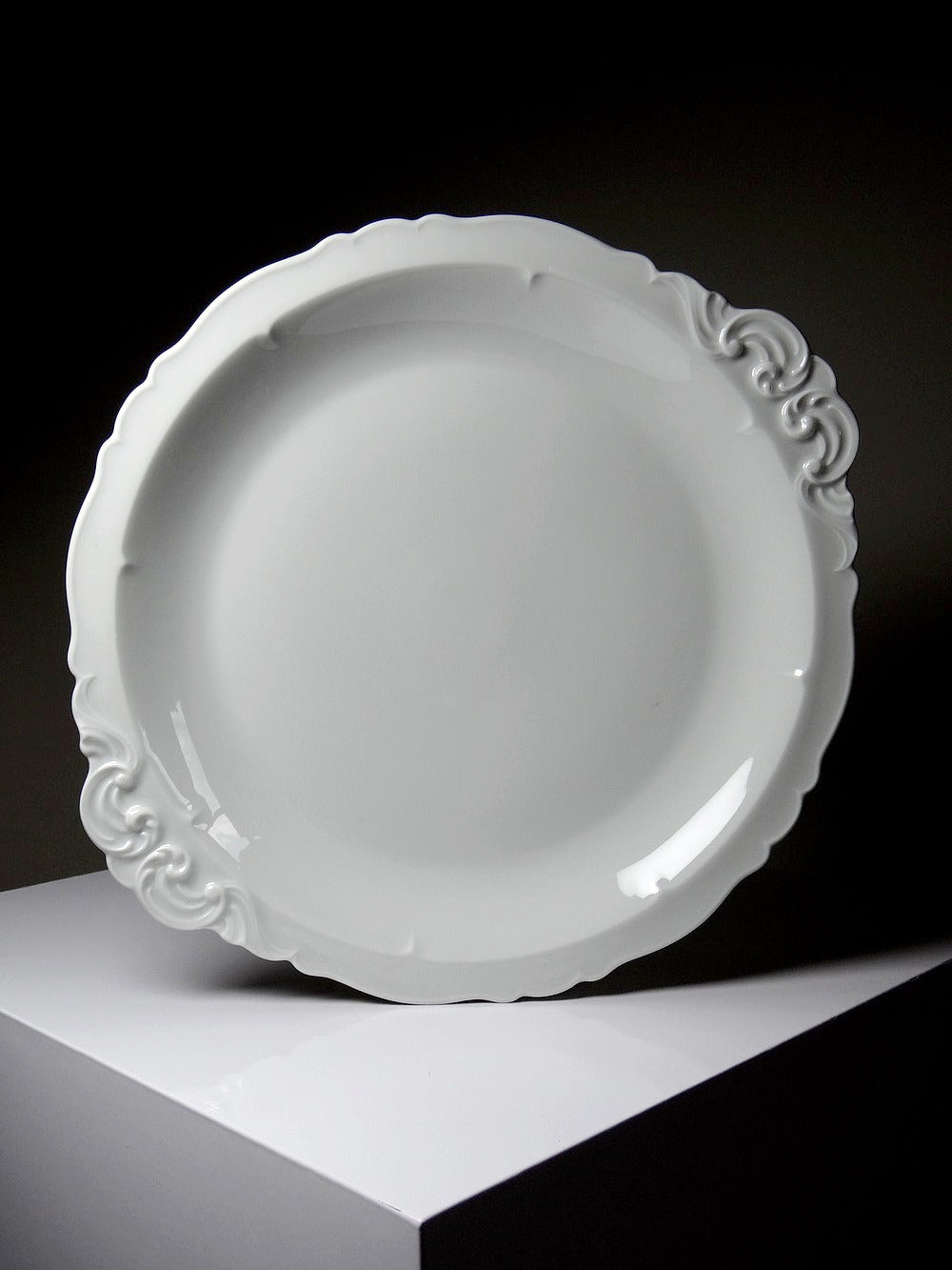 Vintage Servierplatte Limoges Porzellan weiß