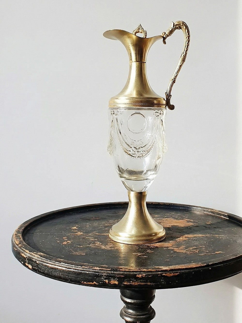 Vintage Karaffe von Ferri-80 für Italien Glas und Messing