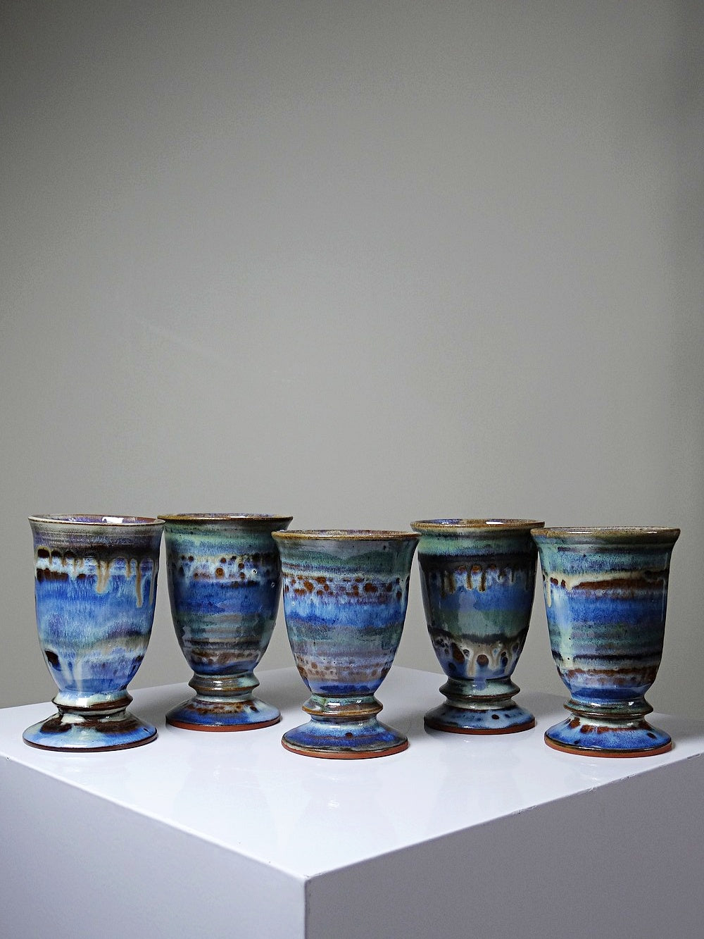 Vintage Mazagran Set von 5, glasiert, Frankreich