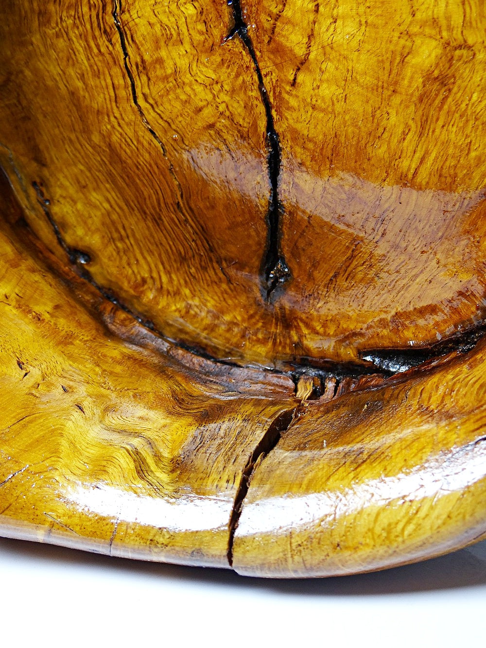 Vintage Schale von Braun für Vintage Olivenholz glänzend