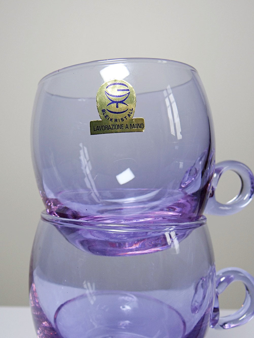 Vintage Punschservice "Bleikristall" Violett-Rosa Blau Alexandritkristall