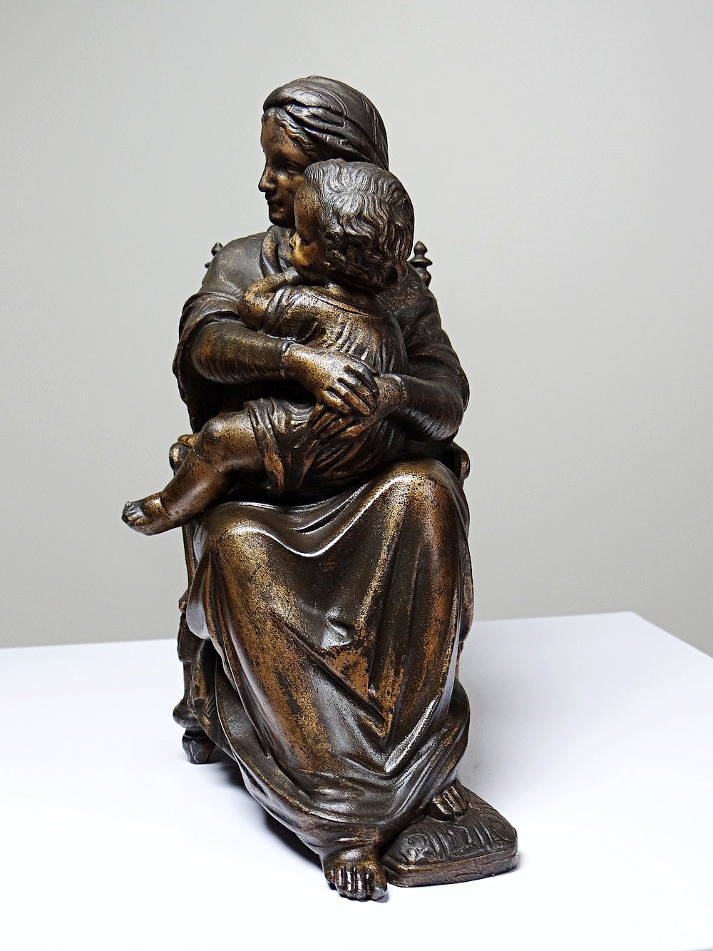 Vintage Statuette Vierge à la Chaise religiöses Motiv